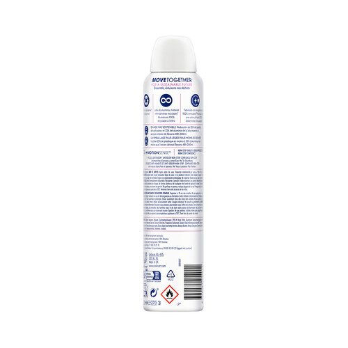 REXONA Desodorante en spray para mujer con protección anti-transpirante y anti-olor REXONA Active protection invisible pure 200 ml.