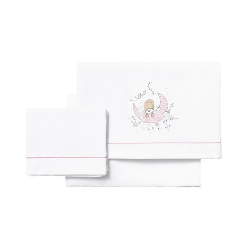 Tríptico para cuna, color rosa, INTERBABY Sleeping.