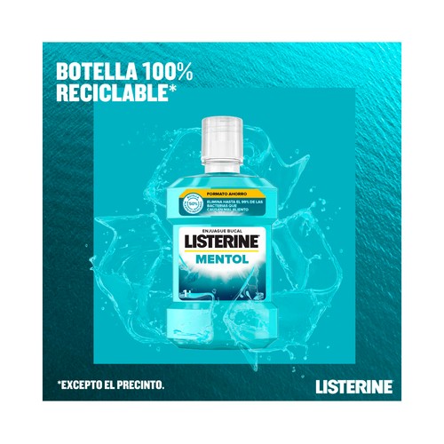 LISTERINE Enjuague bucal diario, con sabor mentol 2 x 1 l.