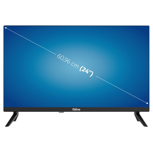 Televisión 60,96 cm (24") LED QILIVE Q24HS221B HD READY, TDT T2, USB reproductor, 3HDMI, 50HZ.