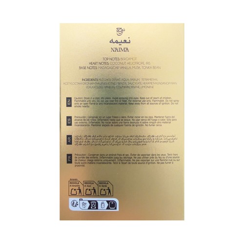 NOAH Naima Eau de parfum (agua de perfume) árabe para mujer con vaporizador en spray 100 ml.