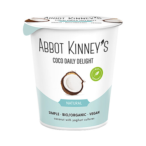 ABBOT KINNEY´S Yogur de coco natural bio vegano 350 g.