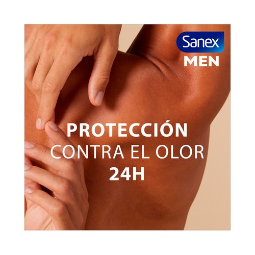SANEX Gel de ducha o baño 6 en 1 cuerpo, para todo tipo de pieles, incluso secas SANEX Men active fresh 475 ml.