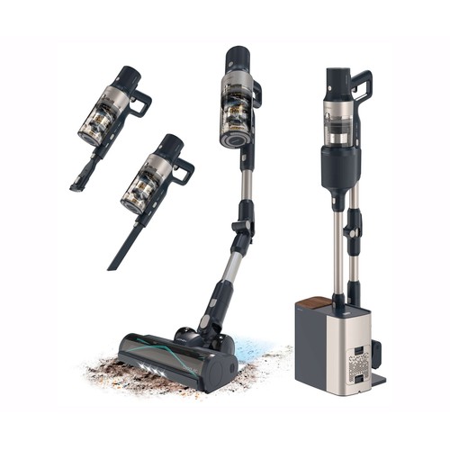 CECOTEC Rockstar 5500 Hurricane Station Flex, aspirador escoba, tecnología ciclónica, 2 cepillos, potencia de succión 30 KPa, autonomía 90 min