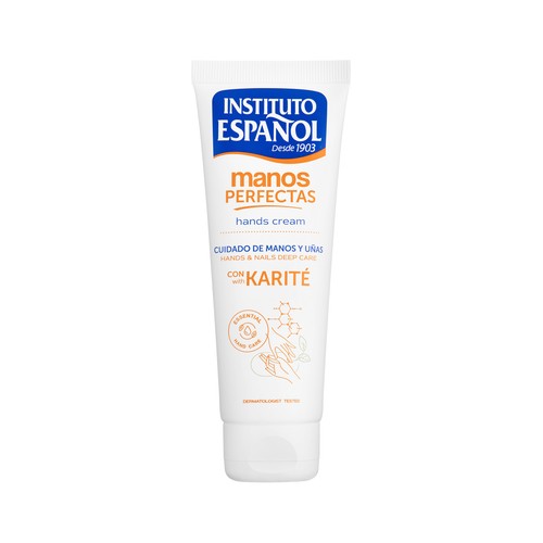 INSTITUTO ESPAÑOL Crema de manos y uñas con karite INSTITUTO ESPAÑOL Manos perfectas 75 ml.