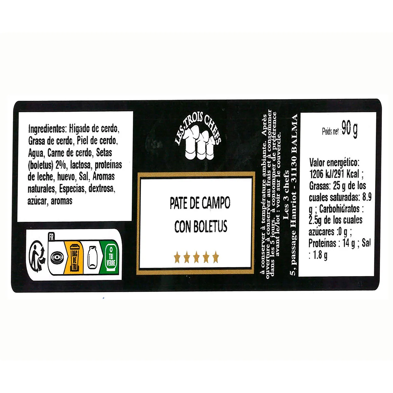 Pack gourmet de paté y foie gras 360 g.