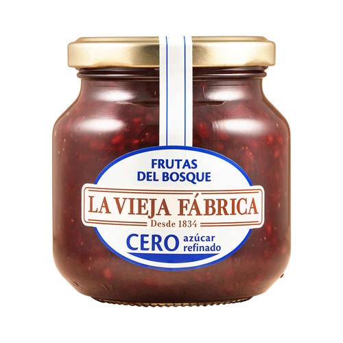 LA VIEJA FÁBRICA Mermelada de frutas del bosque cero azúcares refinados 280 g.