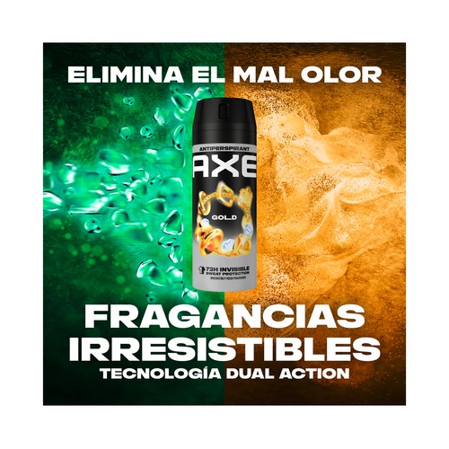 AXE Gold Desodorante en spray para hombre anti manchas y anti transpiración hasta 72 horas 150 ml.