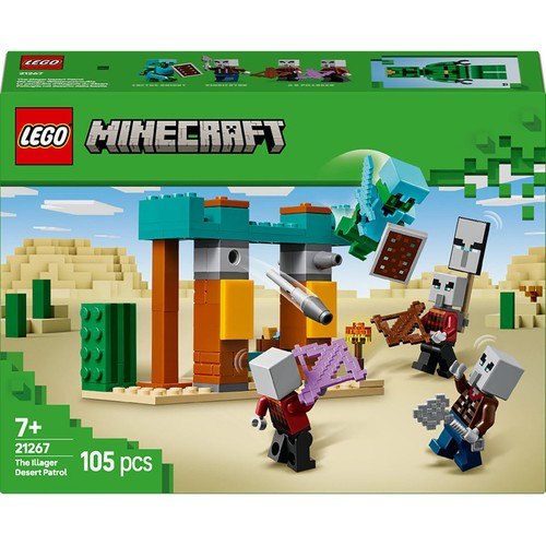 LEGO Minecraft La Patrulla del Desierto de los Maldeanos 21267, 105 piezas, +7 años.