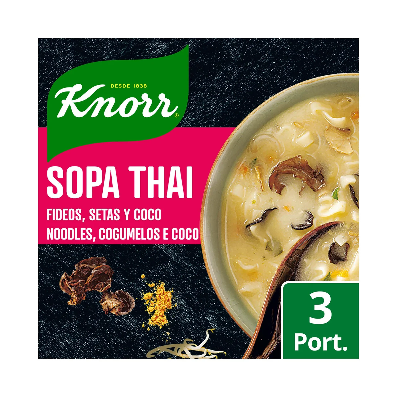 Las Exoticas Sopa Thai con fideos, setas y coco 69 g.