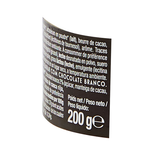 ALCAMPO GOURMET Crema con chocolate blanco bote de 200 g.