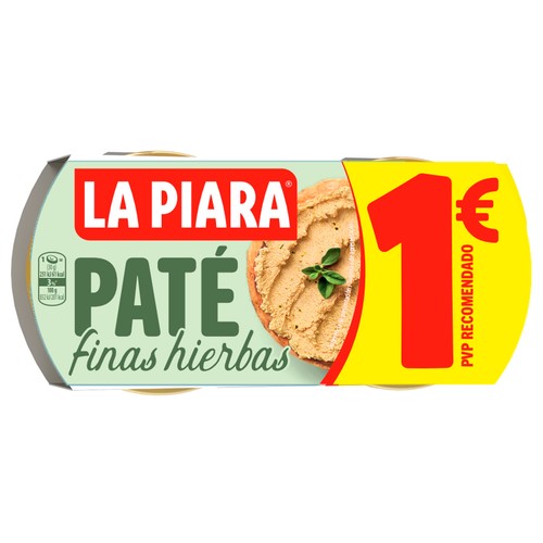 LA PIARA Paté de finas hierbas 2 x 75 g.