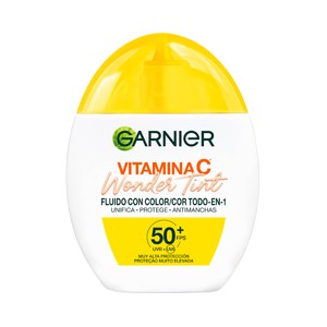 GARNIER Wonder tint tono claro Fluido con color todo en 1 (unifica, protege y antimanchas) con FPS 50+ 40 ml.
