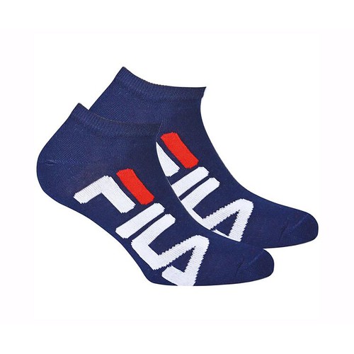 Pack 2 calcetines tobilleros FILA, color navy, talla 35/38