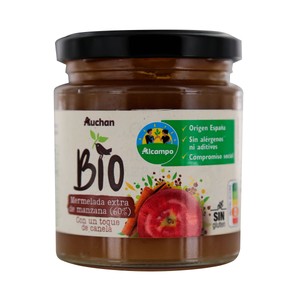 Imagen de ALCAMPO CULTIVAMOS LO BUENO ECOLÓGICO  Mermelada extra de manzana con un toque de canela ecológica 250 g.