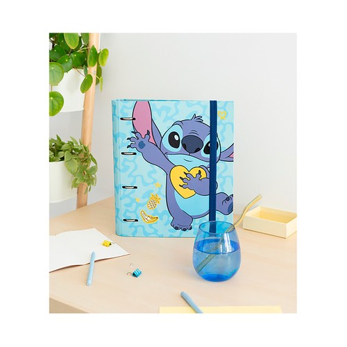 Carpeta de 4 anillas premium, Disney Stitch tropical, GRUPO ERIK.