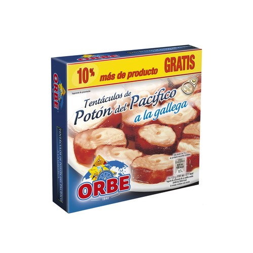 ORBE Tentáculos de potón del Pacífico a la gallega 72 g.