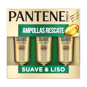 Imagen de PANTENE Tratamiento intensivo en ampollas, para cabellos dañados PANTENE Suave & liso 3 x 15 ml.