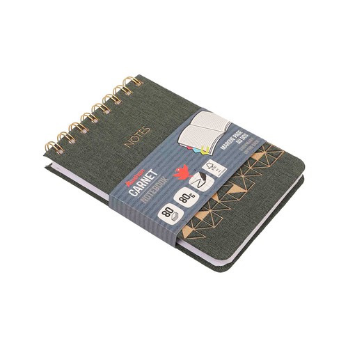Cuad A6 80G 80H Espiral Tapa Tela Cuadricula Papel FSC PRODUCTO ALCAMPO