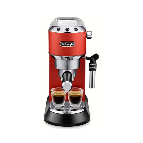 Cafetera espresso DE`LONGHI Dedica EC 685.R roja, presión 15 bar, café molido o monodosis, depósito 1,3L.