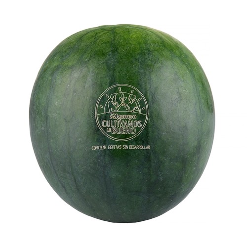 ALCAMPO CULTIVAMOS LO BUENO Sandía negra baja en semillas al peso.