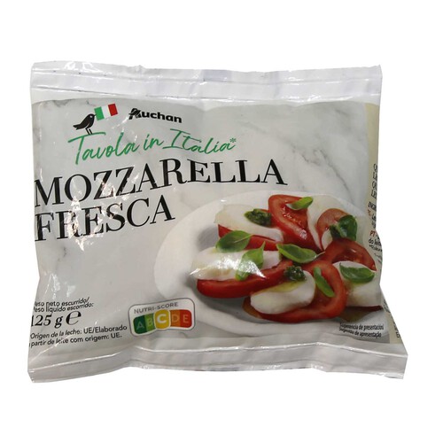 AUCHAN Mozzarella fresca 125 g. Producto Alcampo
