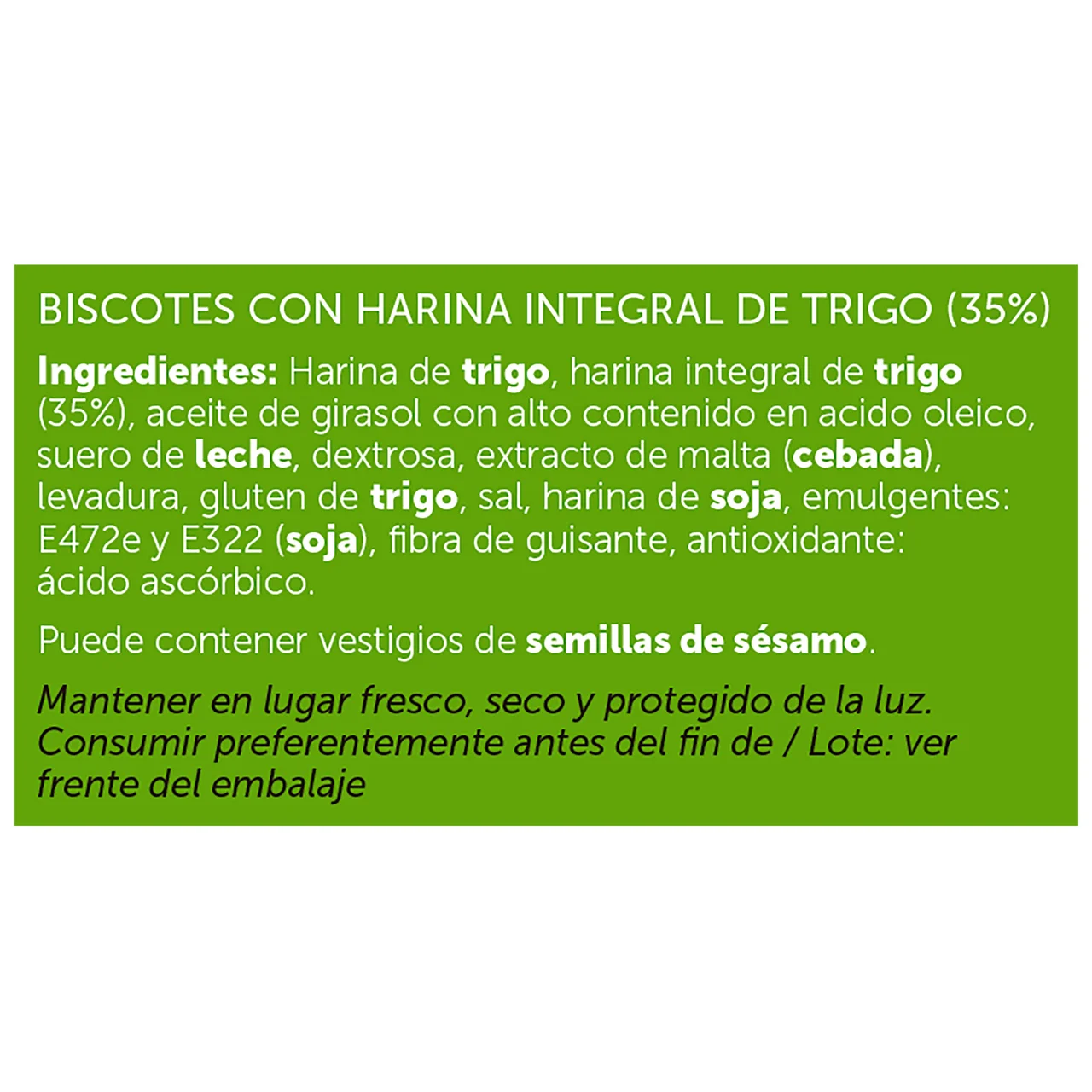 Bisccottes integrales 68 uds. 510 g.