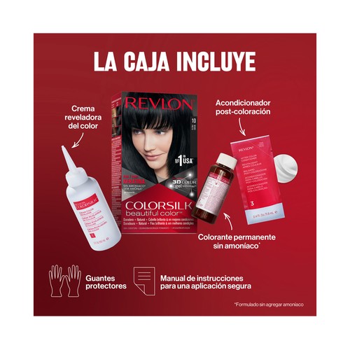REVLON Colorsilk tono 50 Castaño claro cenizo Coloración permanente sin amoniaco.