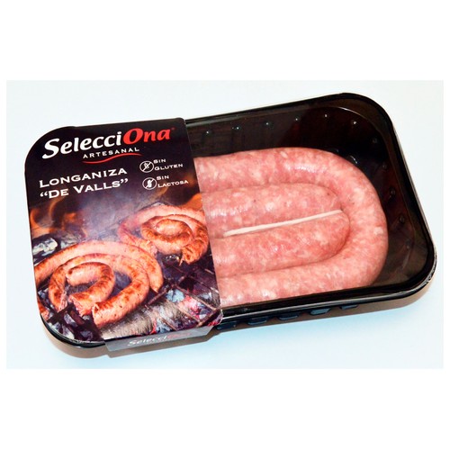 Longaniza "de Valls", elaboradas sin gluten ni lactosa SELECCIONA 500 g.