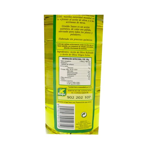 GIRALDA Aceite de oliva suave botella de 1 l.