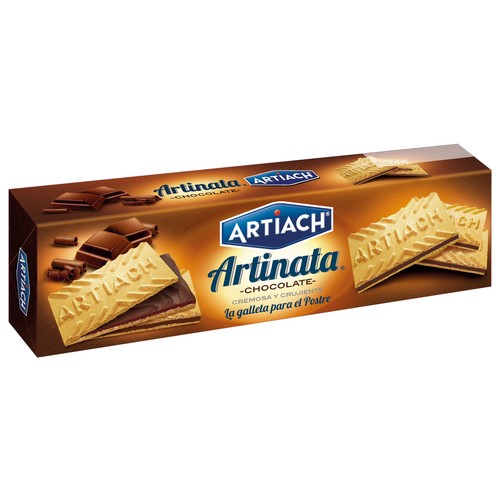 ARTIACH Artinata Galletas barquillo rellenas con chocolate 210 g.