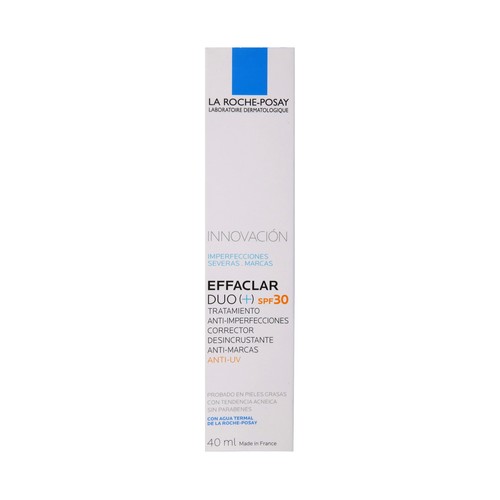 LA ROCHE POSAY Crema facial anti imperfecciones y marcas, para pieles grasas a acnéicas LA ROCHE POSAY Effaclar duo 40 ml.