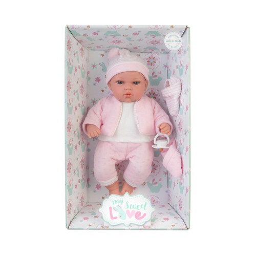FAMOSA Muñeca Elegance Crying Baby 33 cm Rosa +1 Año
