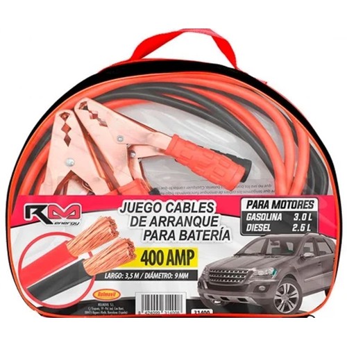 Juego de cables de arranque para batería de 400amp, ROLMOVIL.