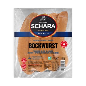 Imagen de Salchichas cocidas y ahumadas tipo Bockwurst SCHARA 4 x 100 g.