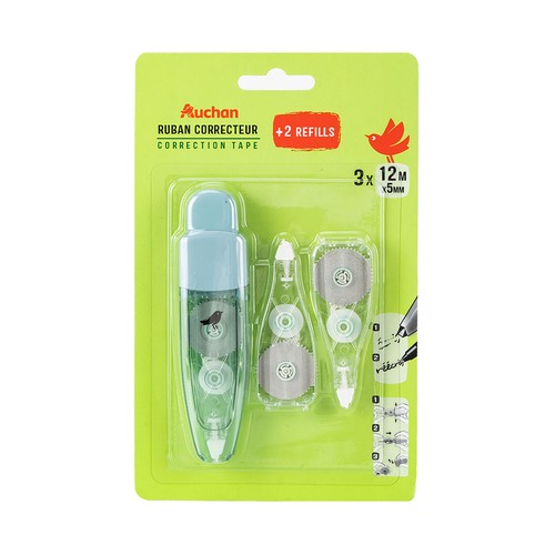 Cinta correctora de 12mm con 2 recambios, ALCAMPO.