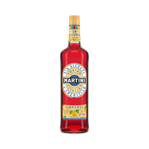 MARTINI Aperitivo sin alcohol, afrutado y balanceado con notas de artemisa y bergamota italiana MARTINI Vibrante botella de 75 cl.