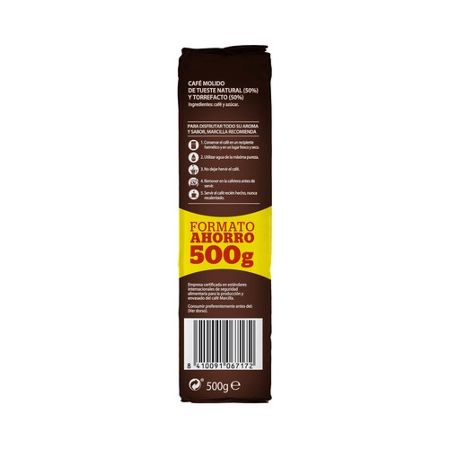 MARCILLA Café molido Gran Aroma extra fuerte 500 g.