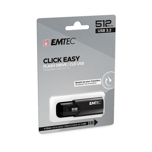 Memoria 512GB EMTEC Easy Click, usb 3.0.