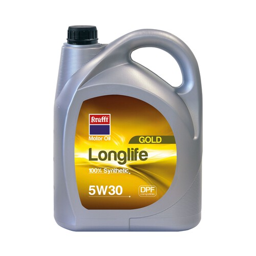 Aceite sintético para vehículos con motor diésel  KRAFFT Gold Longlife 5W30, 5 litros.
