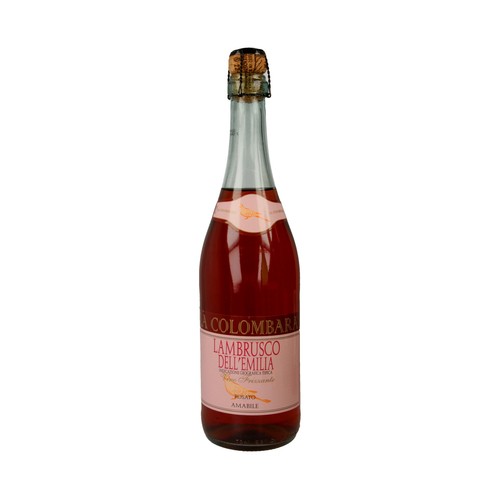 Vino rosado lambrusco de Italia LA COLOMBARA botella de 75 cl.