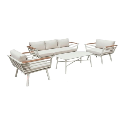 Conjunto jardín 4 piezas de aluminio, modelo Chicago. KACTUS REPUBLIC