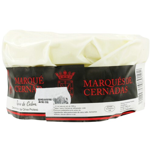 MARQUÉS de CERNADAS Queso tierno o cebreiro MARQUÉS DE CERNADAS 500 g.