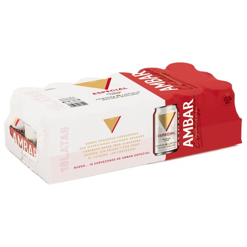 AMBAR ESPECIAL  Cerveza rubia pack 18 uds. x 33 cl