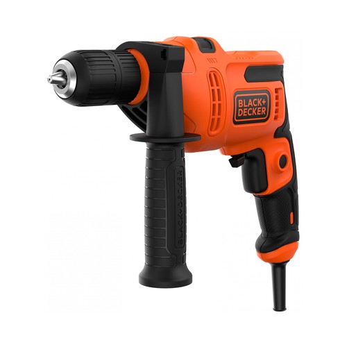 Taladro Percutor 500W, 13mm, empuñadura lateral, BLACK + DECKER BEH200-QS.