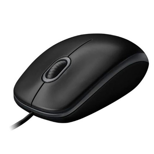 Ratón con cable, color negro, LOGITECH B100