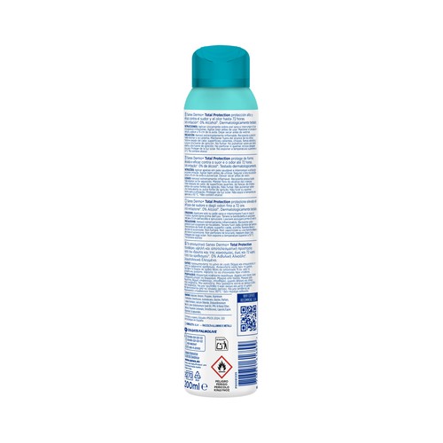 SANEX Dermo+ total protection Desodorante en spray para mujer, antitranspirante hasta 72 horas 200 ml.