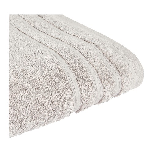 Toalla de baño 100% algodón color gris claro, densidad de 500g/m², ACTUEL.