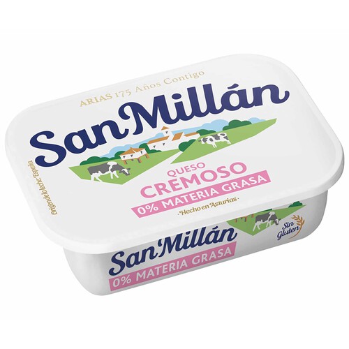 Queso de untar natural desnatado SAN MILLÁN 175 g.