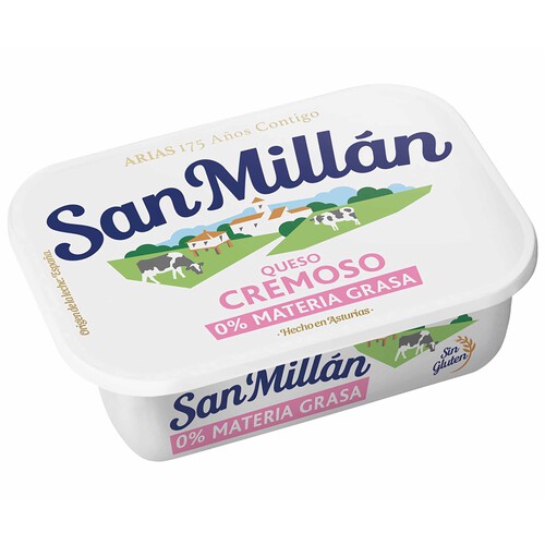 SAN MILLÁN Queso de untar natural desnatado SAN MILLÁN 175 g.